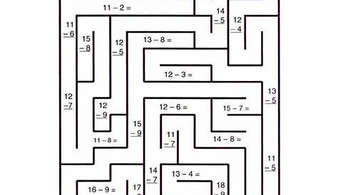 math maze puzzle worksheet