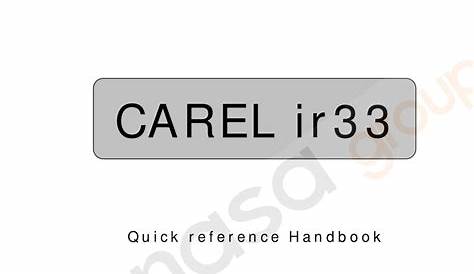 CAREL IR33 CONTROLLER HANDBOOK | ManualsLib