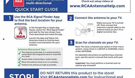 rca ant1450be tv antenna user manual