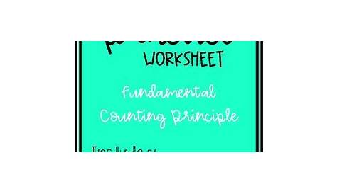fundamental counting principle worksheets with answers