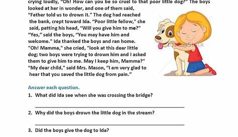 Short Stories Wh-Questions - Answers Worksheet - Free Esl Printable
