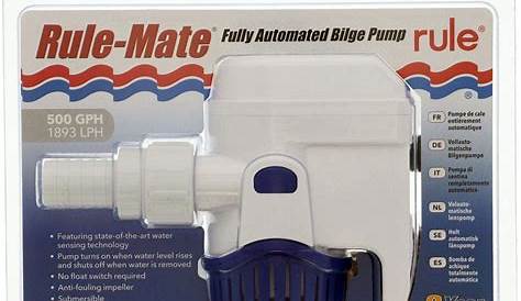 Bilge Pump 500 GPH Rule Mate Automatic RM500B Replaced RM500B