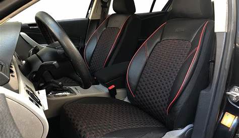 Car seat covers protectors for Audi A4(B7) black-red V16 front seats