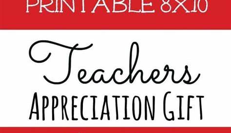 Free Printable Teacher Appreciation Sign | Catch My Party