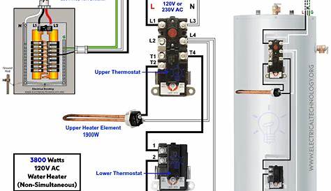 Hot Water Heater Wiring Diagram - Artsied