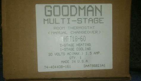 goodman thermostat manual