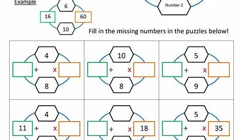mathematics puzzle worksheet