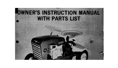 Toro 25" Lawn Tractor Riding Product Operator's Manual | Manualzz