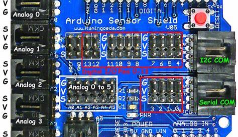 Arduino Sensor Shield V5 Schematic