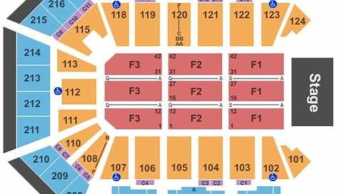 WWE Tickets | Seating Chart | BMO Harris Bank Center | End Stage