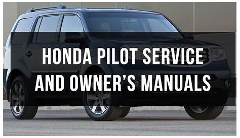 2013 honda pilot service manual pdf