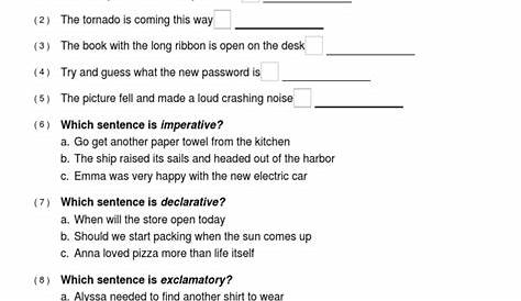 form a sentence worksheet