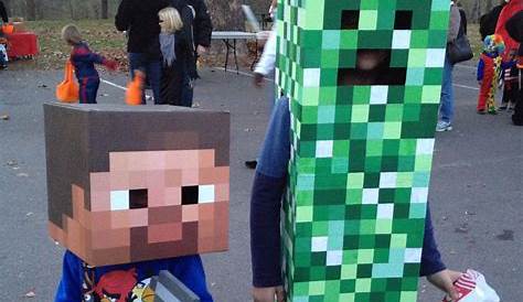 I made the Creeper costume for my son for Halloween, he's totally into