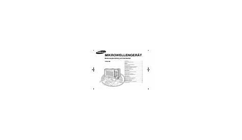 samsung convection microwave manual