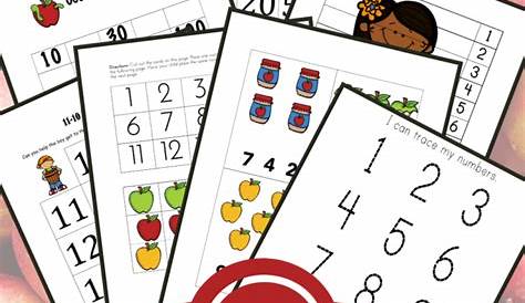 Printable Apple Math Worksheets for Preschoolers