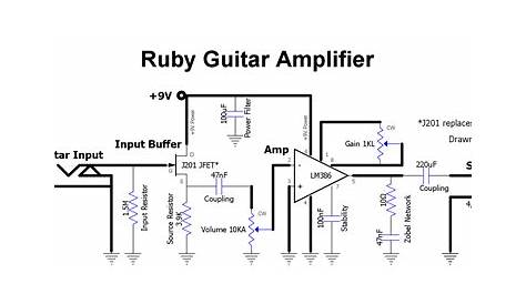 lm386 guitar amp schematic