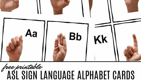 Free Printable ASL Sign Language Alphabet Cards & Poster | And Next
