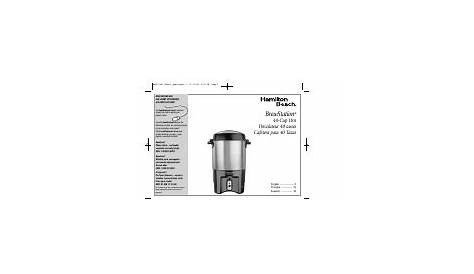 Pdf Download | Hamilton Beach BrewStation 40540 User Manual (28 pages