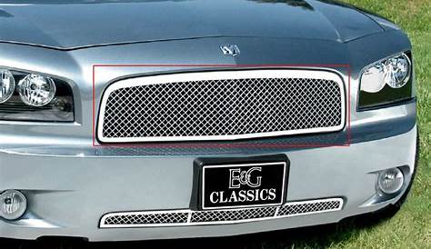 E&G Classics® - Dodge Charger 2006-2010 Chrome Heavy Mesh Grille