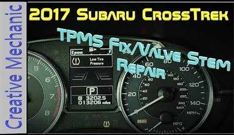 How to fix a tire pressure light 2017 Subaru Crosstrek / valve stem