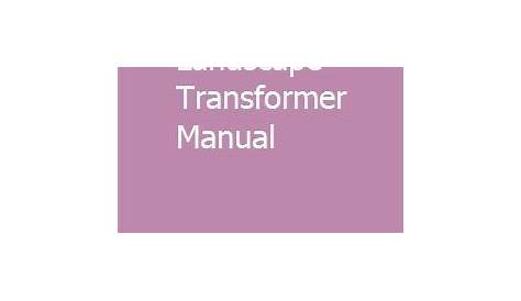 portfolio 300 watt transformer instruction manual