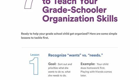 organization worksheets for students