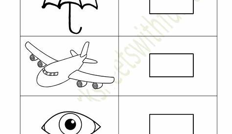 English General- Preschool: Vowel sound Worksheet 2 (Write the initial