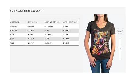 KittynPooch - Women's T-Shirts Sizing Charts