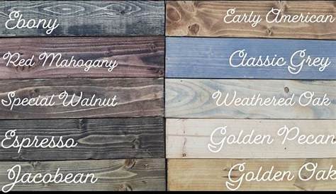 Wood Stain Color Chart Varathane