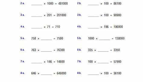 multiplication and division equations worksheets