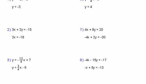 linear equations worksheet algebra 2