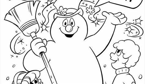 printable frosty the snowman coloring pages