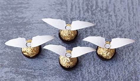Ferrero Rocher Golden Snitch Wings Printable - Harry Potter Birthday