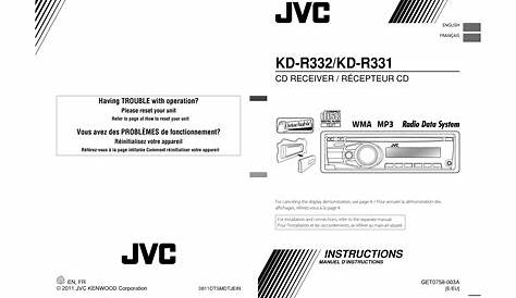 JVC Kd-r331 Instruction Manual