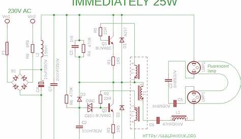 cfl emergency lamp circuit diagram