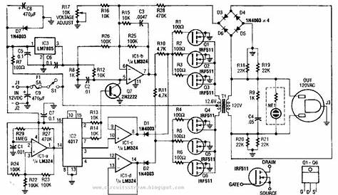 Value able 40W 120Vac Inverter Circuit Diagram | Electronic Circuit