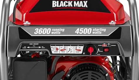 black max 3600 generator manual pdf