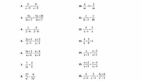 Simplifying Rational Expressions Worksheet Answers With Work - Jay Sheets