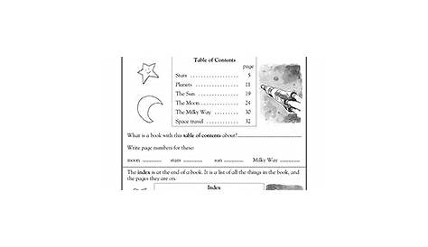 In this reading worksheet, your child practices using the table of