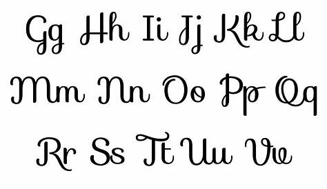 lowercase cursive letters alphabet