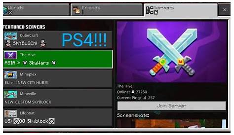 How To Join Custom Servers On Minecraft Ps4