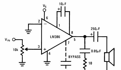 lm386 power amplifier circuit diagram