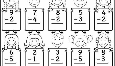 Beginner Subtraction – 10 Kindergarten Subtraction Worksheets / FREE