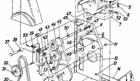 white snowblower parts diagram