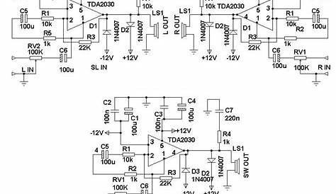 Simple 2.1 Surround Speaker System Circuit Diagram | Supreem Circuits