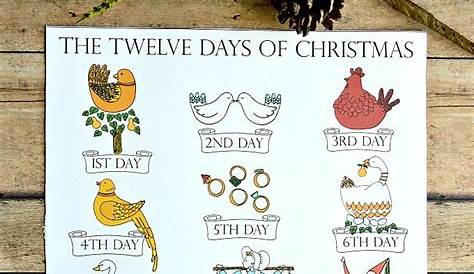 12 Days of Christmas Printable | 12 days of xmas, Whimsical christmas