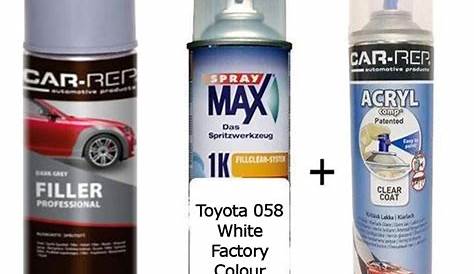 Auto Touch Up Paint Toyota 058 White Factory Colour Plus 1k Clear Coat