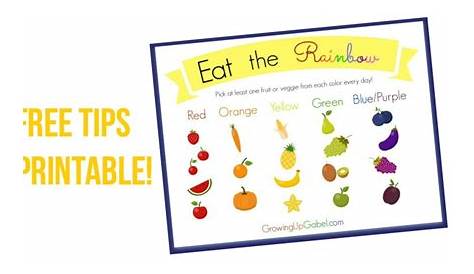 Eat the Rainbow Free Printable | Growing Up Gabel