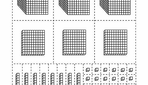 Base-10 blocks-thousands | Material didactico para matematicas