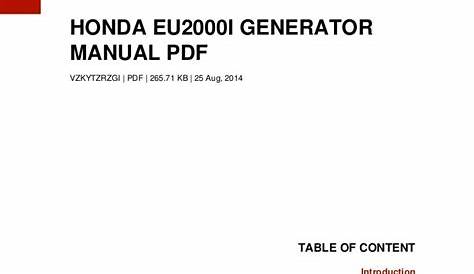 Honda eu2000i-generator-manual-pdf